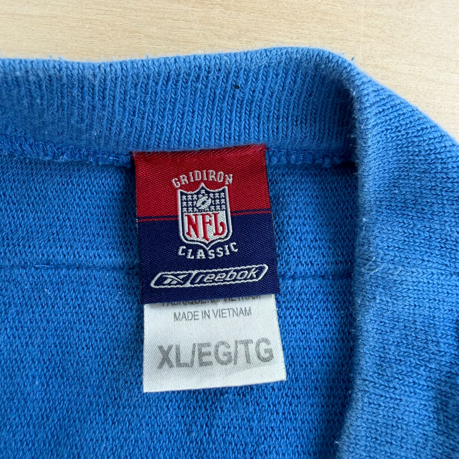 J- Vintage Detroit Lions Barry Sanders NFL Reebok Sweatshirt Football Jersey - XL