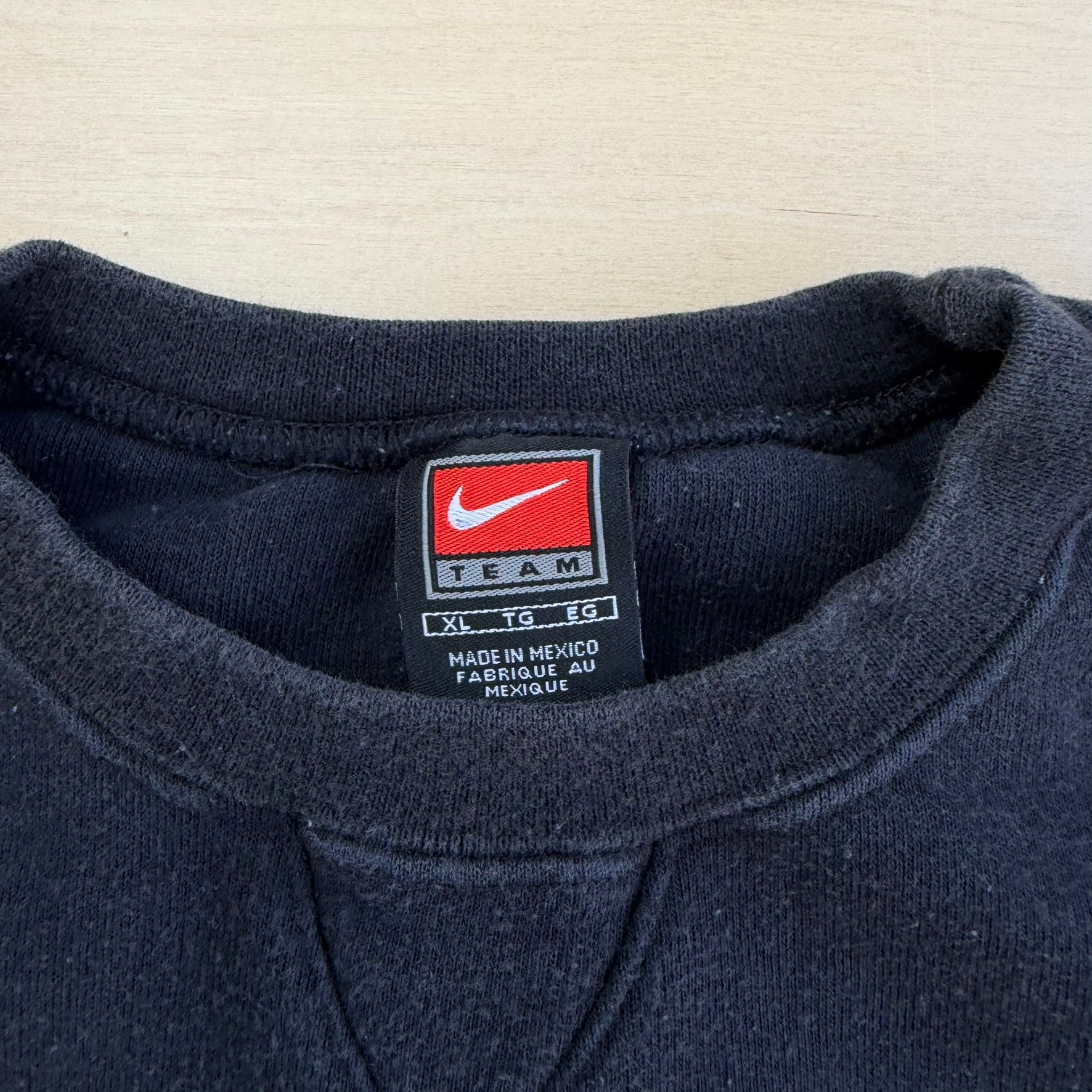 J- Vintage Nike Team Chenille Embroidered Text Crewneck - XL