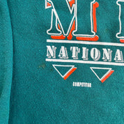 J- Vintage '92 Miami Dolphins NFL Logo & Text Made In USA Crewneck - XL