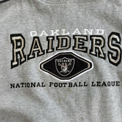 J- Vintage Oakland Raiders NFL Lee Embroidered Logo & Text Hoodie - XL