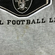 J- Vintage Oakland Raiders NFL Lee Embroidered Logo & Text Hoodie - XL