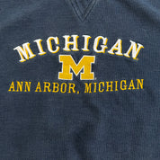 J- Vintage University Of Michigan  Ann Arbor Embroidered Logo Crewneck - 2XL