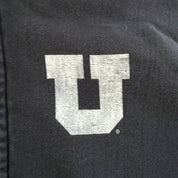 J- Vintage University Of Utah Logo Graphic Zip Up Champion Reverse Weave Hoodie - L