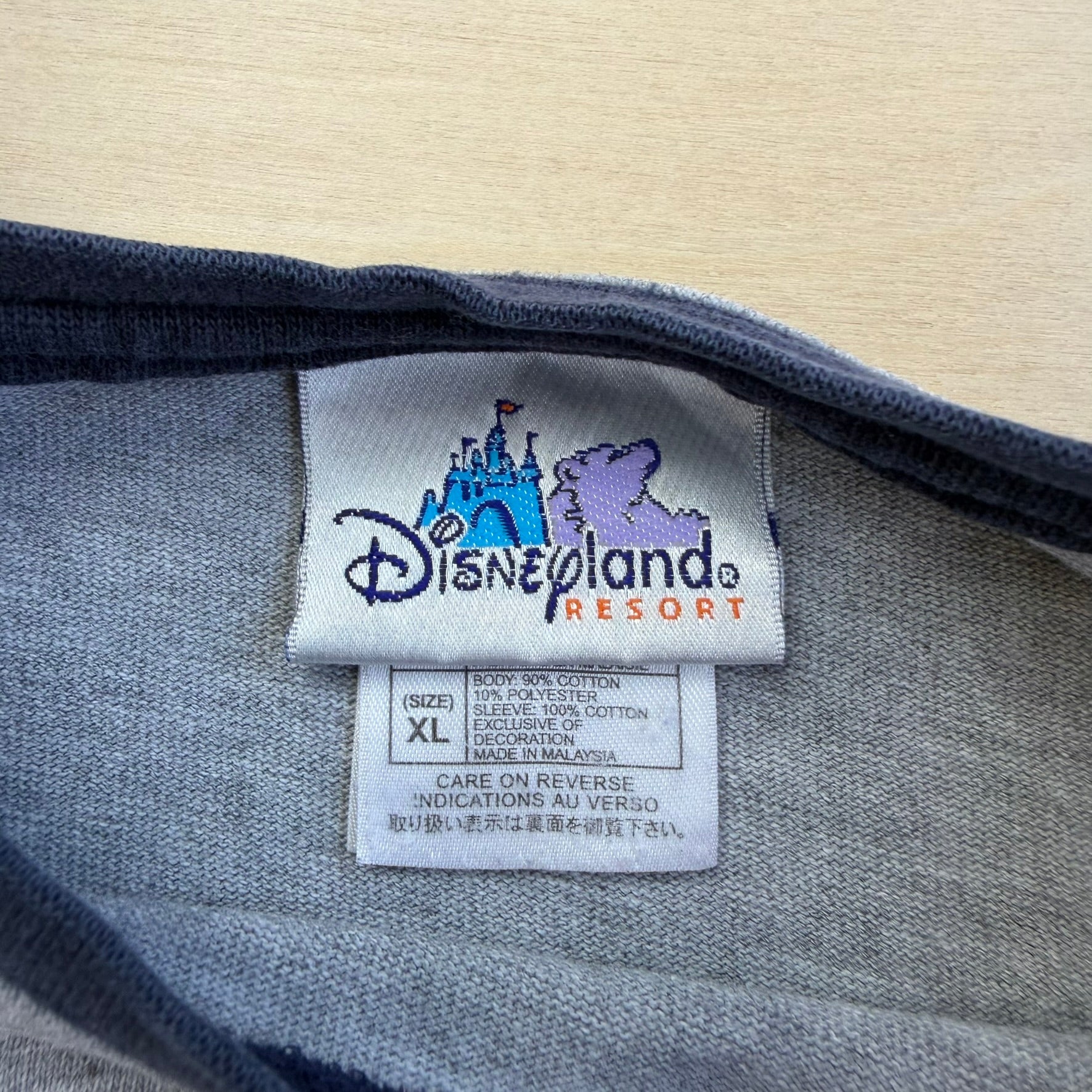 J- Vintage Disneyland Original Mickey Mouse Embroidered Raglan Tee - XL