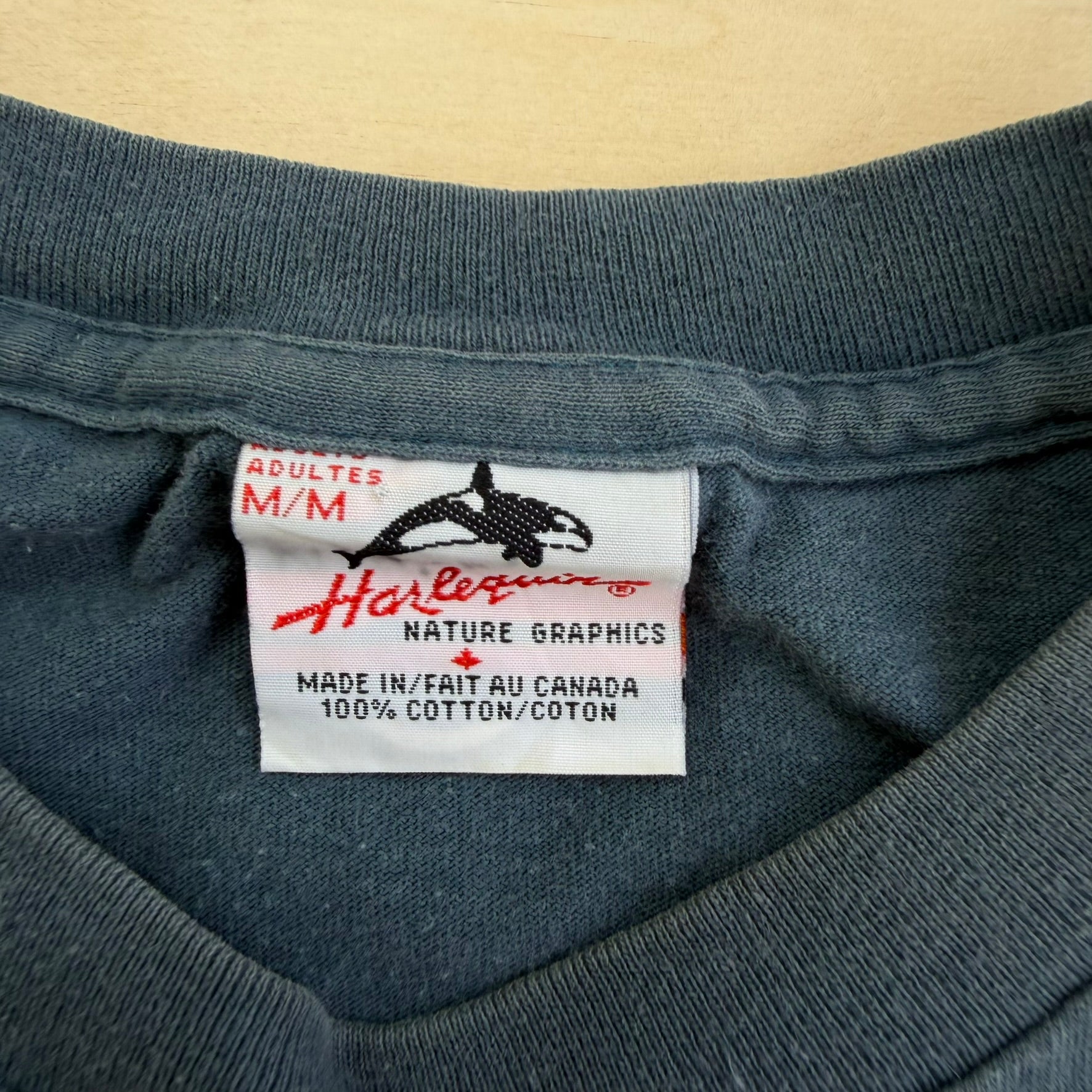 J- Vintage Harrison Hot Springs BC Wolves Graphic Single Stitch Tee - M