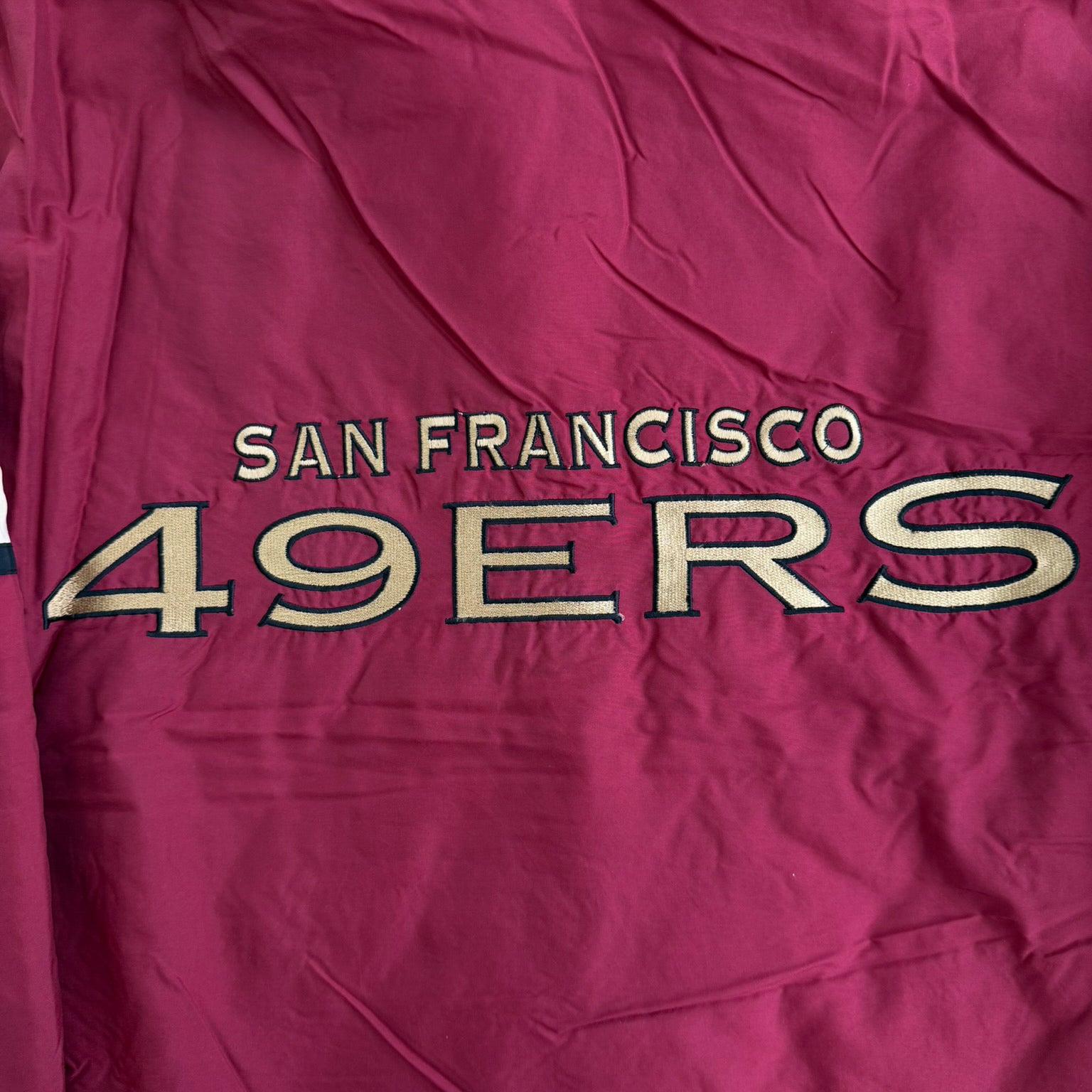 J- Vintage San Francisco 49ers NFL Logo 7 Hooded Zip Up Winter Jacket - XL
