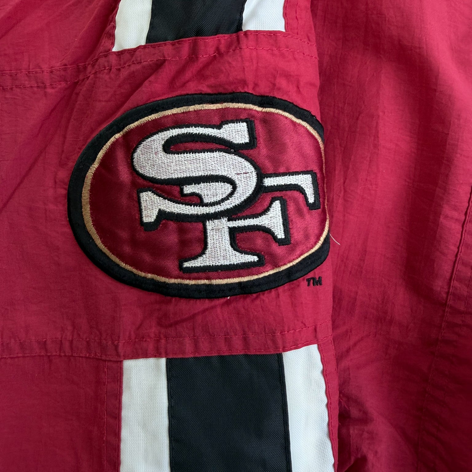 J- Vintage San Francisco 49ers NFL Starter Pro Line Hooded Zip Up Winter Jacket - 2XL