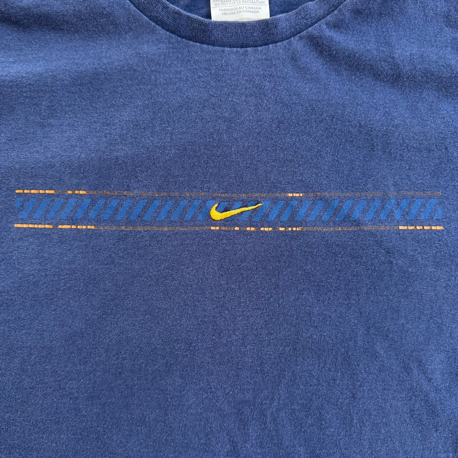 J- Vintage Nike Embroidered Swoosh & Graphic Made In Canada Tee - L