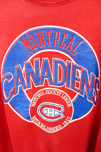 Z - Vintage NHL Montreal Canadiens Logo Fruit Of The Loom Tag Crewneck