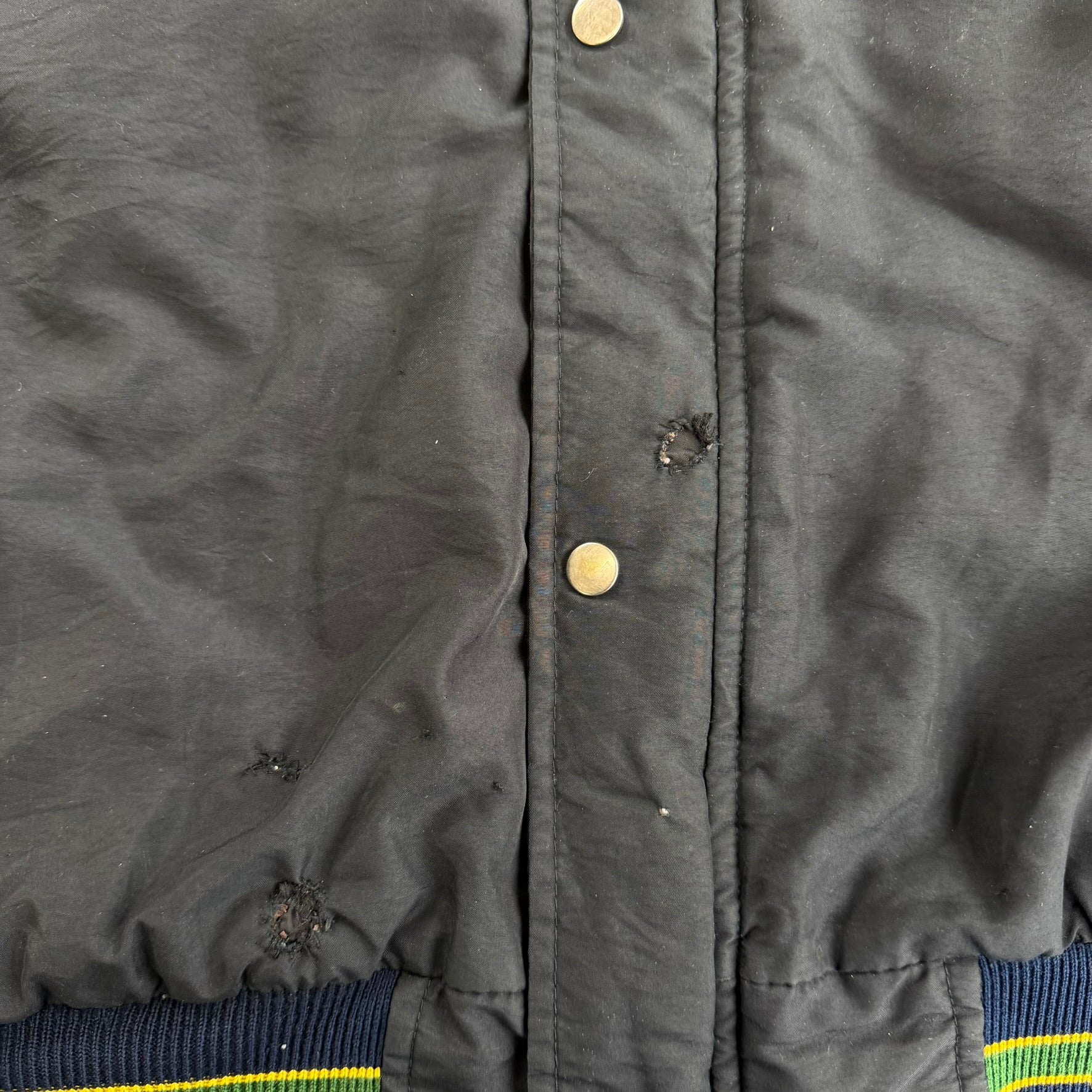 J- Vintage Oakland Athletics MLB Starter Hooded Zip Up Winter Jacket - XL