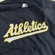 J- Vintage Oakland Athletics MLB Starter Hooded Zip Up Winter Jacket - XL