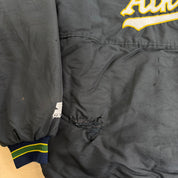 J- Vintage Oakland Athletics MLB Starter Hooded Zip Up Winter Jacket - XL