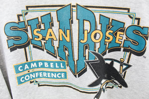 Z - Vintage NHL San Jose Sharks Logo Hanes Activewear Tag Crewneck