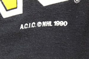 Z - Vintage Single Stitch 1990 NHL Boston Bruins Logo Tee