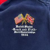 J- Vintage Polo RL USA Track & Field Championship Zip Up Track Jacket - XL