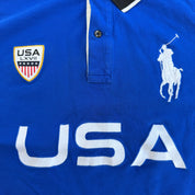 J- Vintage Polo RL Team USA Embroidered Polo Shirt - 3XL Big