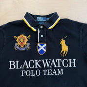 J- Vintage Polo RL Blackwatch Polo Team Embroidered Polo Shirt - XL