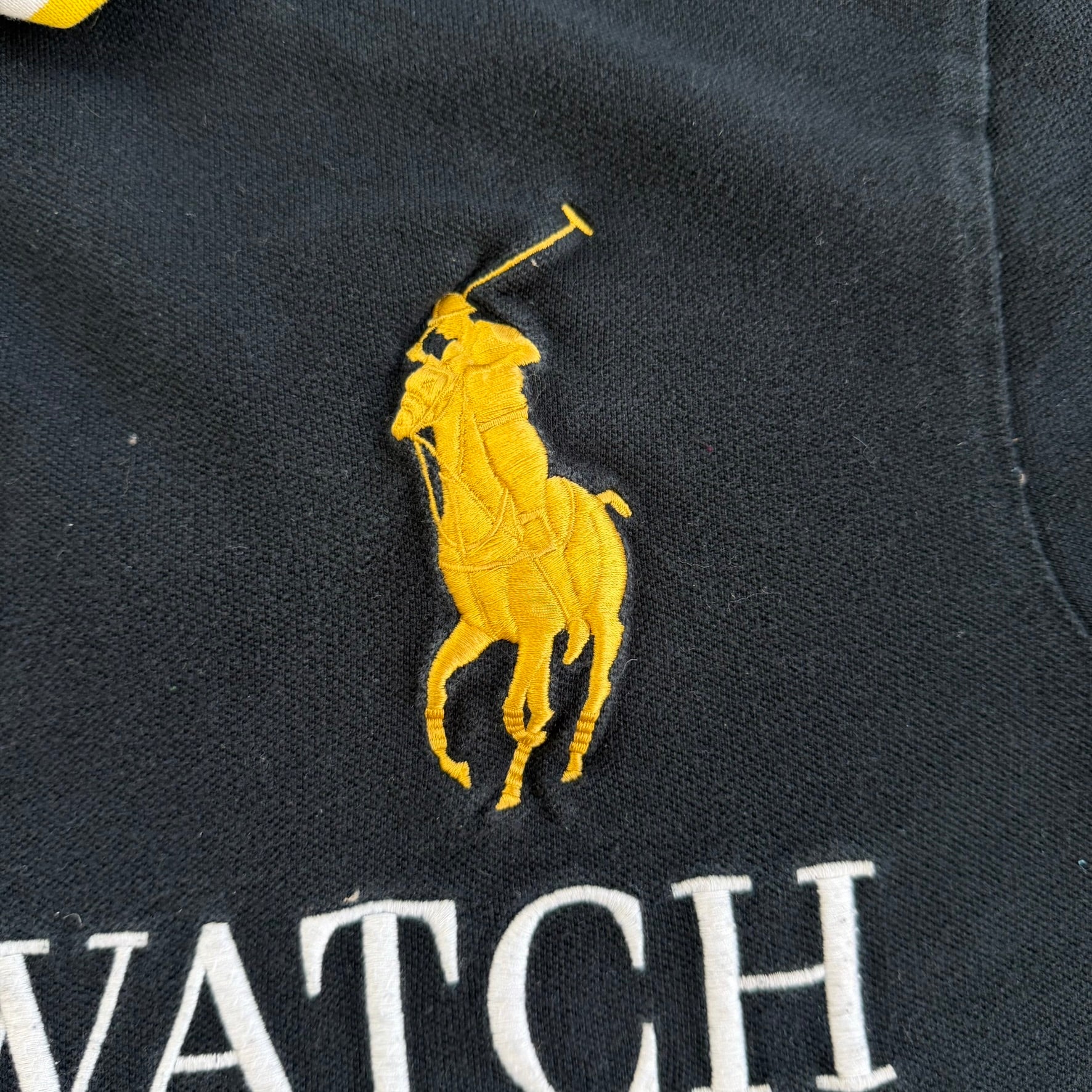 J- Vintage Polo RL Blackwatch Polo Team Embroidered Polo Shirt - XL