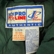 J- Vintage Green Bay Packers NFL Logo Athletic Zip Up Winter Jacket - L