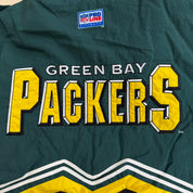 J- Vintage Green Bay Packers NFL Logo Athletic Zip Up Winter Jacket - L