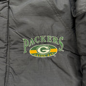 J- Vintage Green Bay Packers NFL Mirage Zip Up Winter Jacket - 2XL