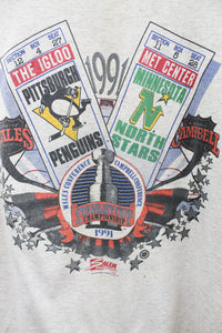 Z - Vintage Single Stitch 1991 NHL Pittsburgh Penguins Stanley Cup Champs Tee