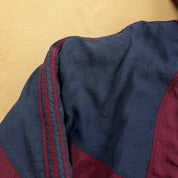 J- Vintage Adidas Maroon/Navy Hooded Zip Up Winter Jacket - XL