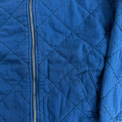 J- Vintage 90s Gap Blue Quilted Mock-Neck Zip Up Jacket - M