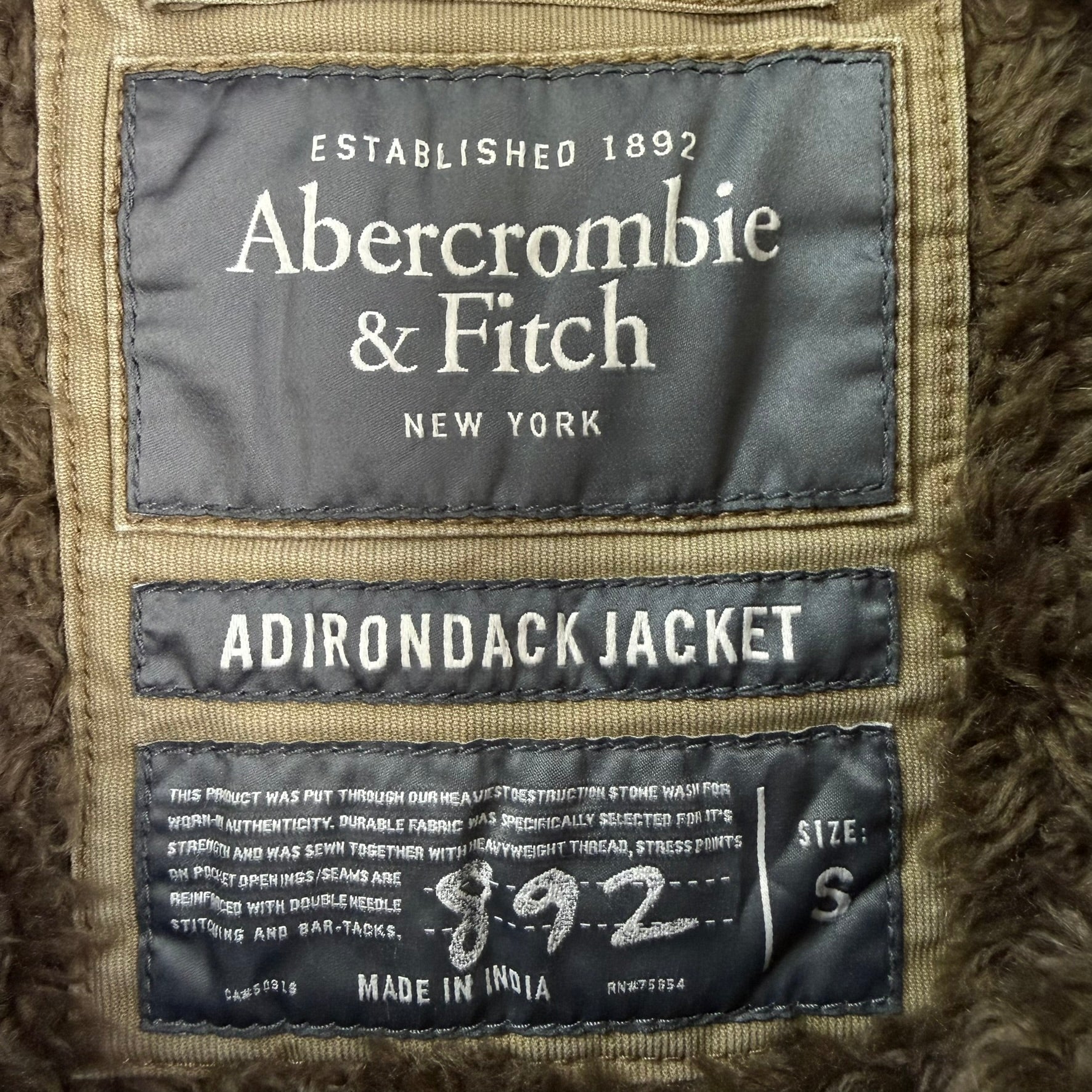 J- Vintage Abercrombie & Fitch Adirondack Fur Lined Winter Jacket - S