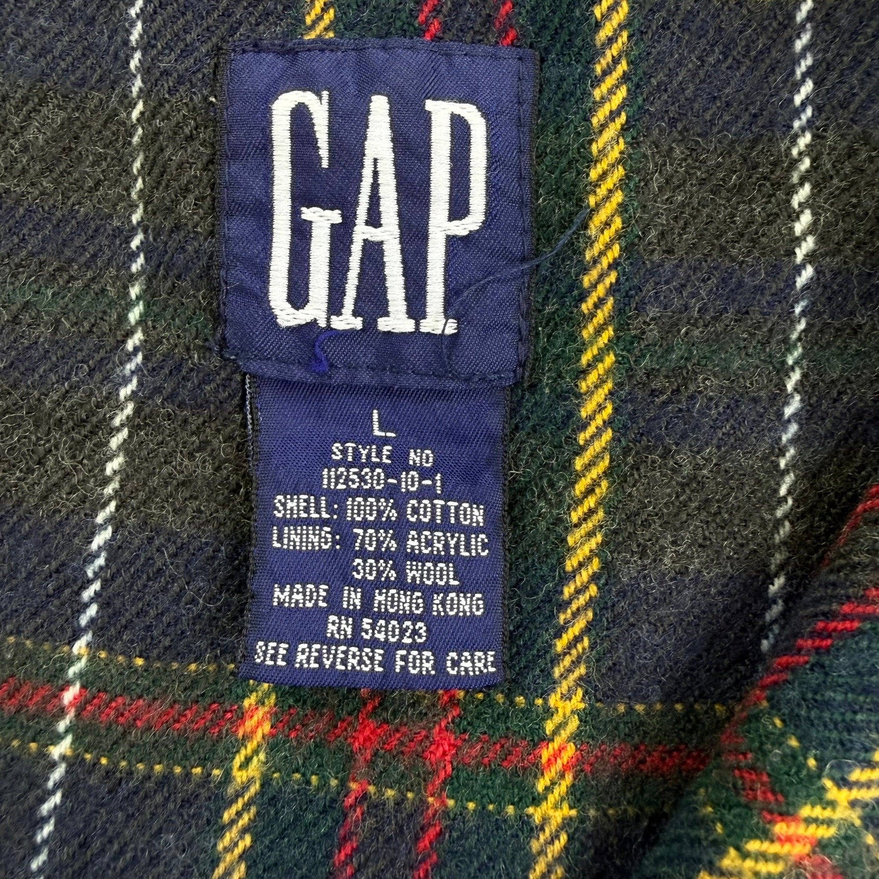 J- Vintage 90s Gap Navy Blanket Lined Harrington Style Bomber Jacket - L