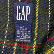 J- Vintage 90s Gap Navy Blanket Lined Harrington Style Bomber Jacket - L