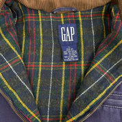 J- Vintage 90s Gap Navy Blanket Lined Harrington Style Bomber Jacket - L
