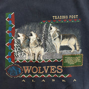 J- Vintage Guardian Of The Wild Trading Post Alaska Wolves Graphic Crewneck - XL