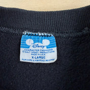 J- Vintage 90s Disney Mickey Mouse Felt Embroidered Mickey Graphic Made In USA Crewneck - XL (fits M)