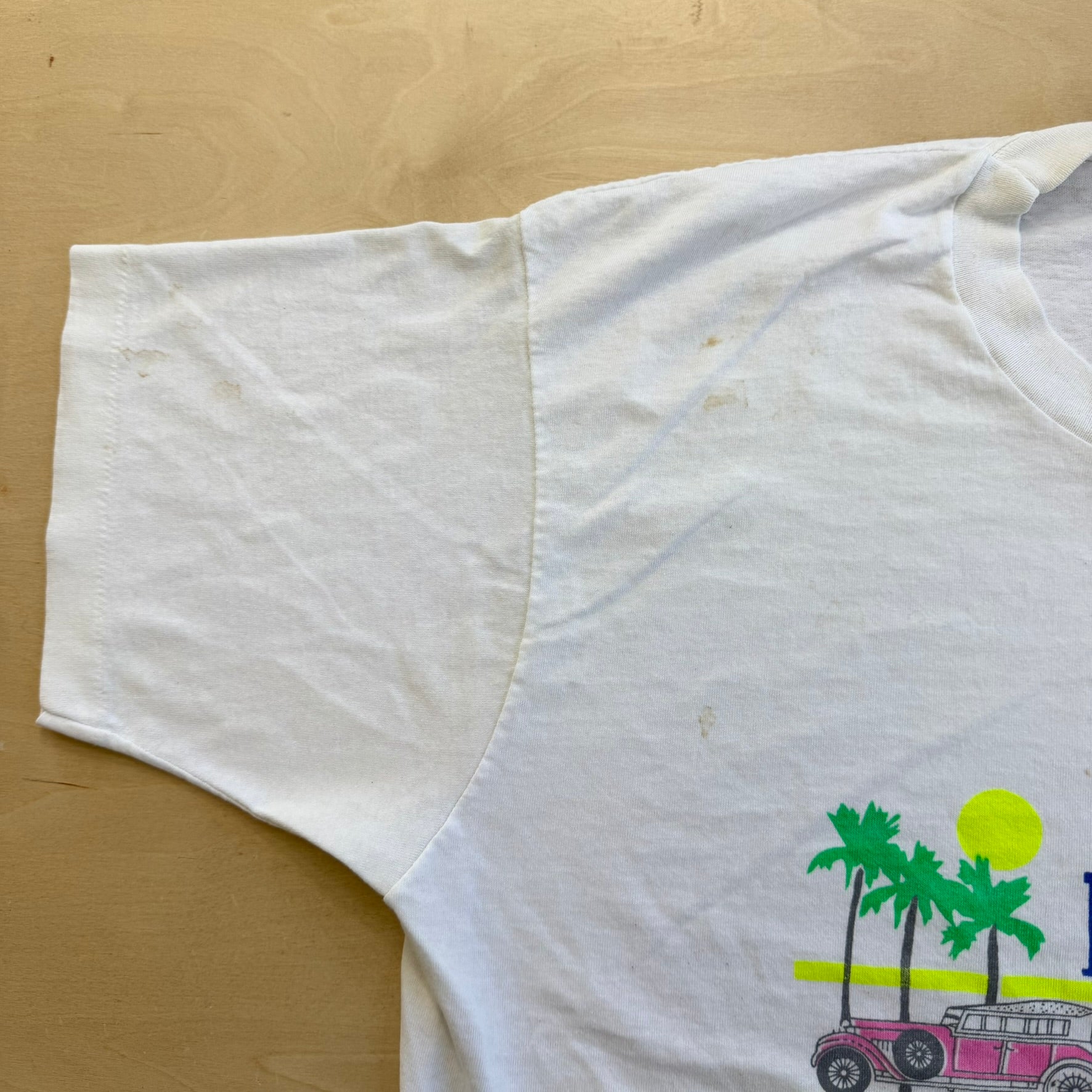 J- Vintage 90s Los Angeles Hollywood Graphic Made In USA Single Stitch Tee - XL