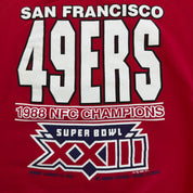 J- Vintage '88 San Francisco 49ers NFC Champs NFL Graphic Crewneck - L