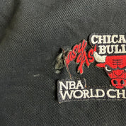 J- Vintage '93 Chicago Bulls NBA Jeff Hamilton 3 Peat Leather Sleeve Varsity Jacket - XL
