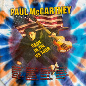 J- Vintage '02 Paul McCartney Back In The US Tour Picture Graphic Tie Dye Tee - L