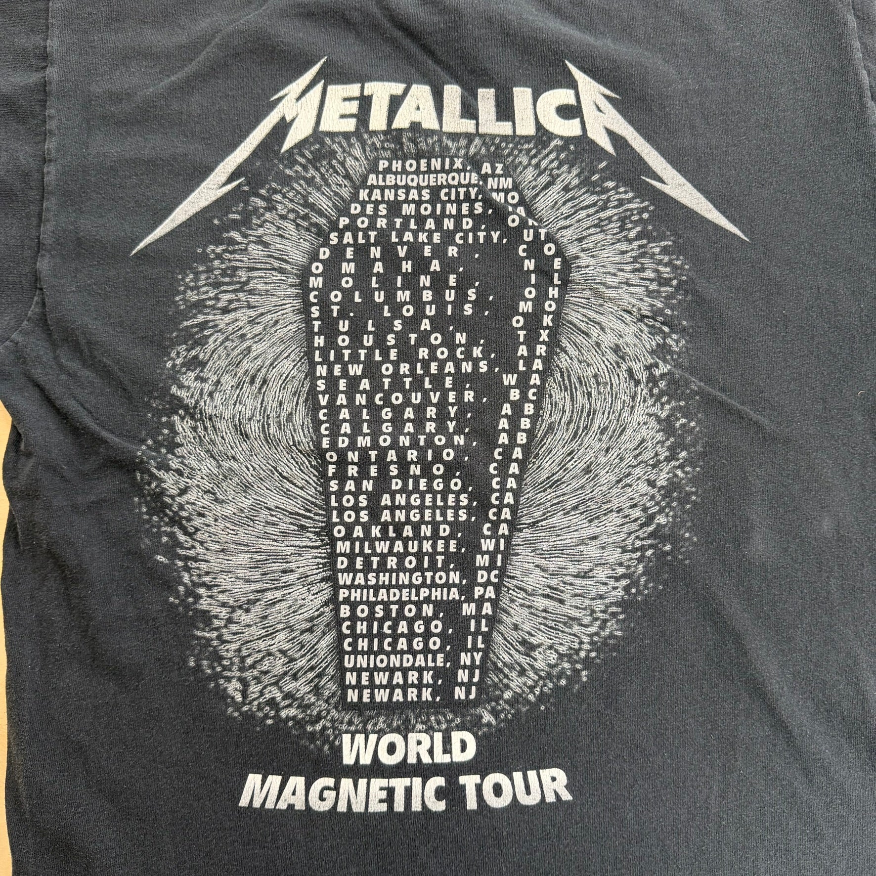 J- Vintage '08 Metallica World Magnetic Tour North America Picture Tee - L