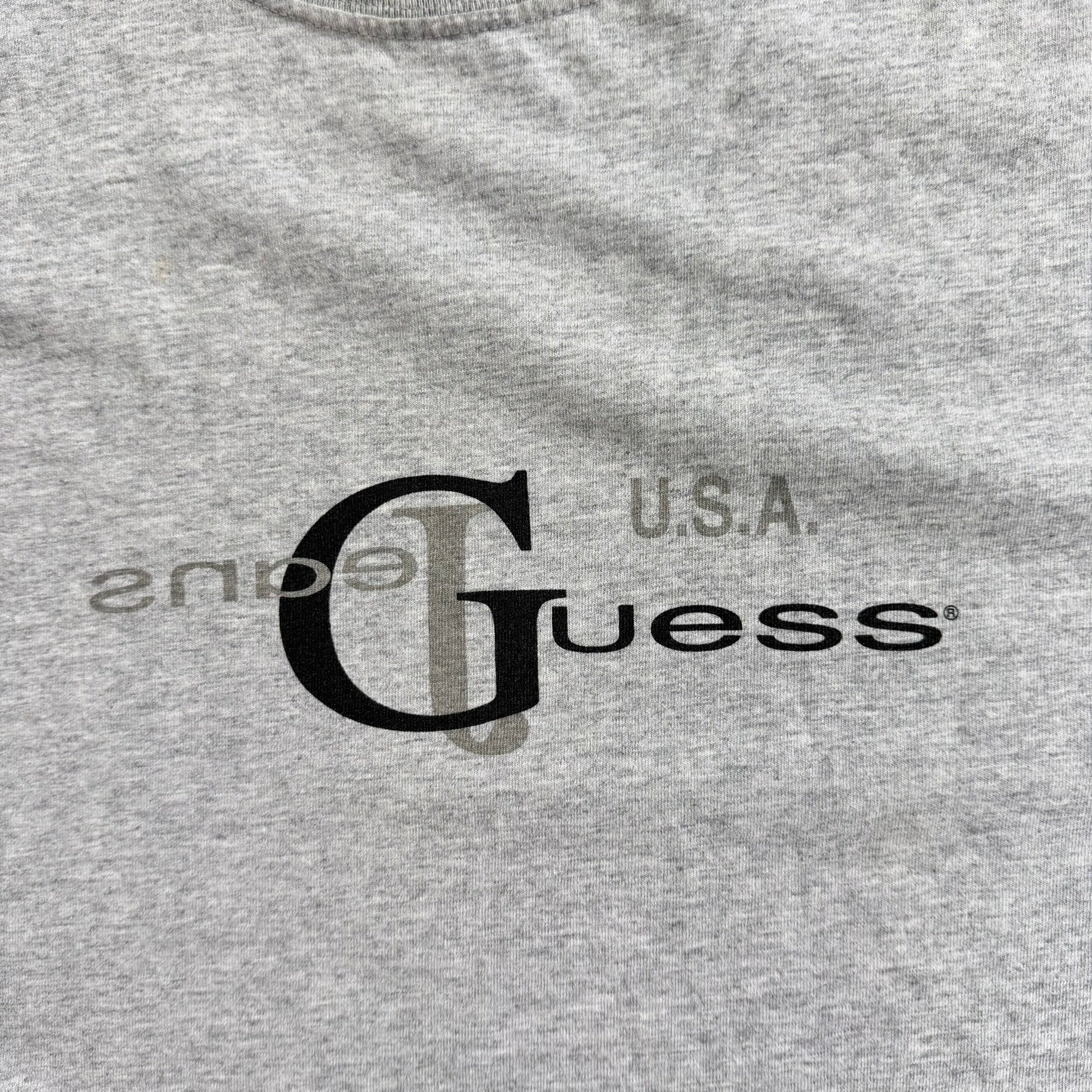 J- Vintage Guess Jeans USA Graphic Text Made In USA Tee - L