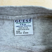 J- Vintage Guess Jeans USA Graphic Text Made In USA Tee - L