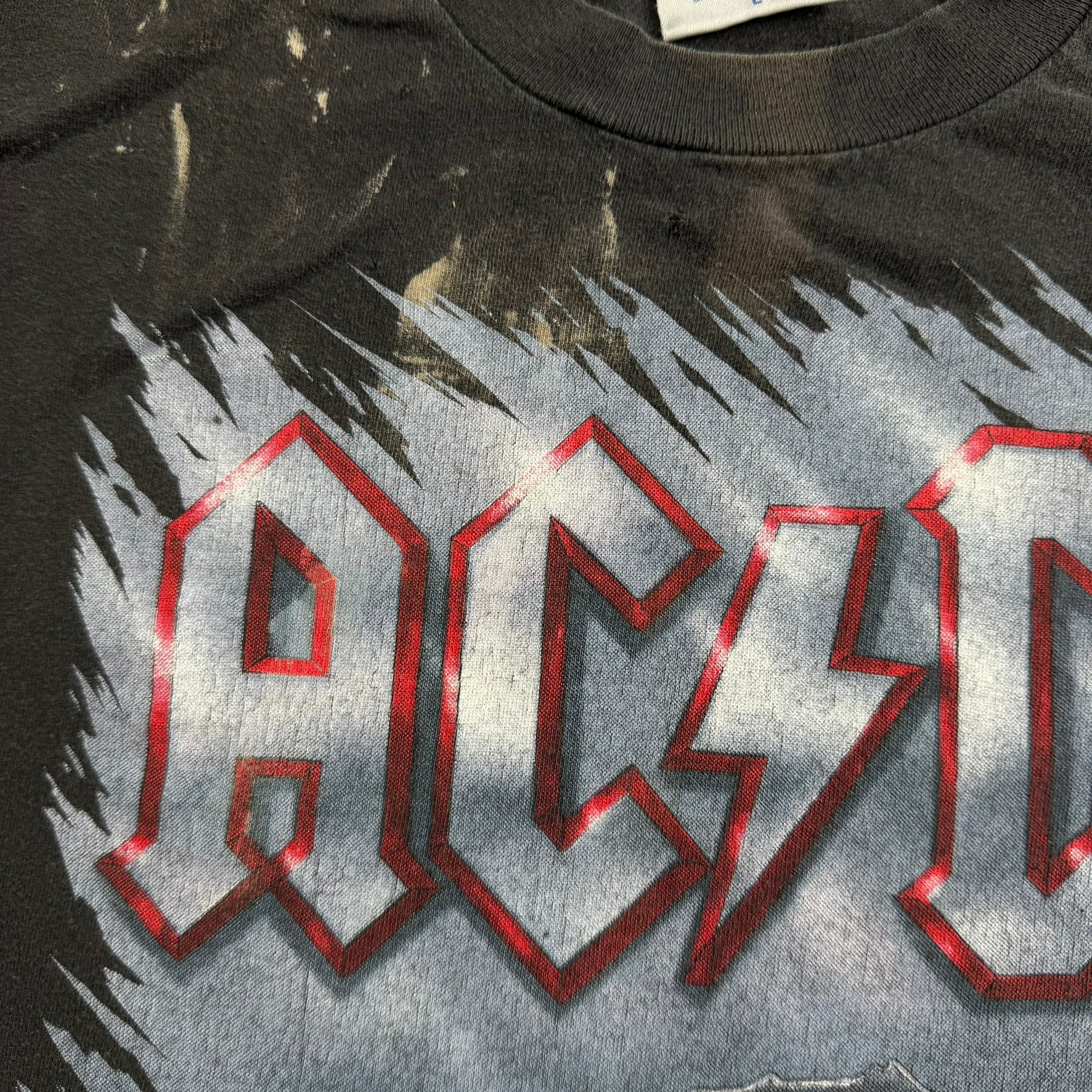 J- Vintage '90 AC/DC The Razor's Edge Tour Graphic Made In USA Single Stitch Brockum Tag Tee - L