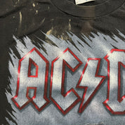 J- Vintage '90 AC/DC The Razor's Edge Tour Graphic Made In USA Single Stitch Brockum Tag Tee - L