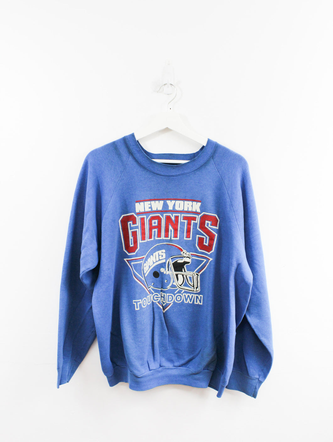 Vintage 90s NFL New York Giants Helmet & Touchdown Script Crewneck