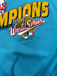 D- Vintage 1991 Minnesota Twins MLB World Series Champ Crewneck