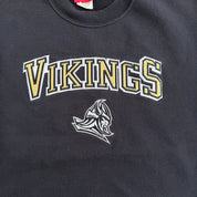 J- Vintage Champion Embroidered Vikings Text & Logo Crewneck - S