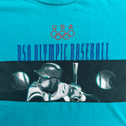 J- Vintage JC Penny USA Olympic Baseball Graphic Made In USA Single Stitch Tee - XL