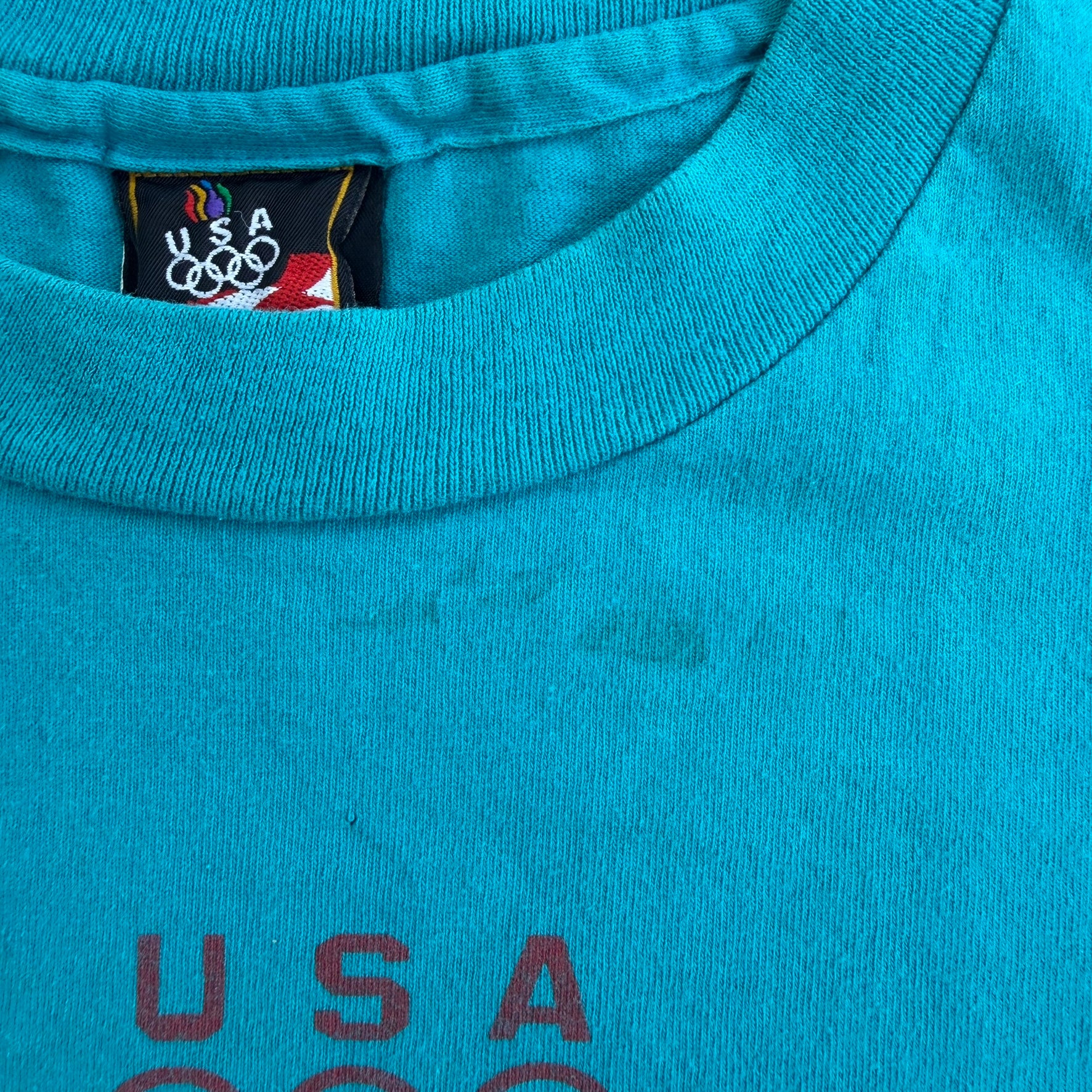 J- Vintage JC Penny USA Olympic Baseball Graphic Made In USA Single Stitch Tee - XL