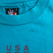 J- Vintage JC Penny USA Olympic Baseball Graphic Made In USA Single Stitch Tee - XL