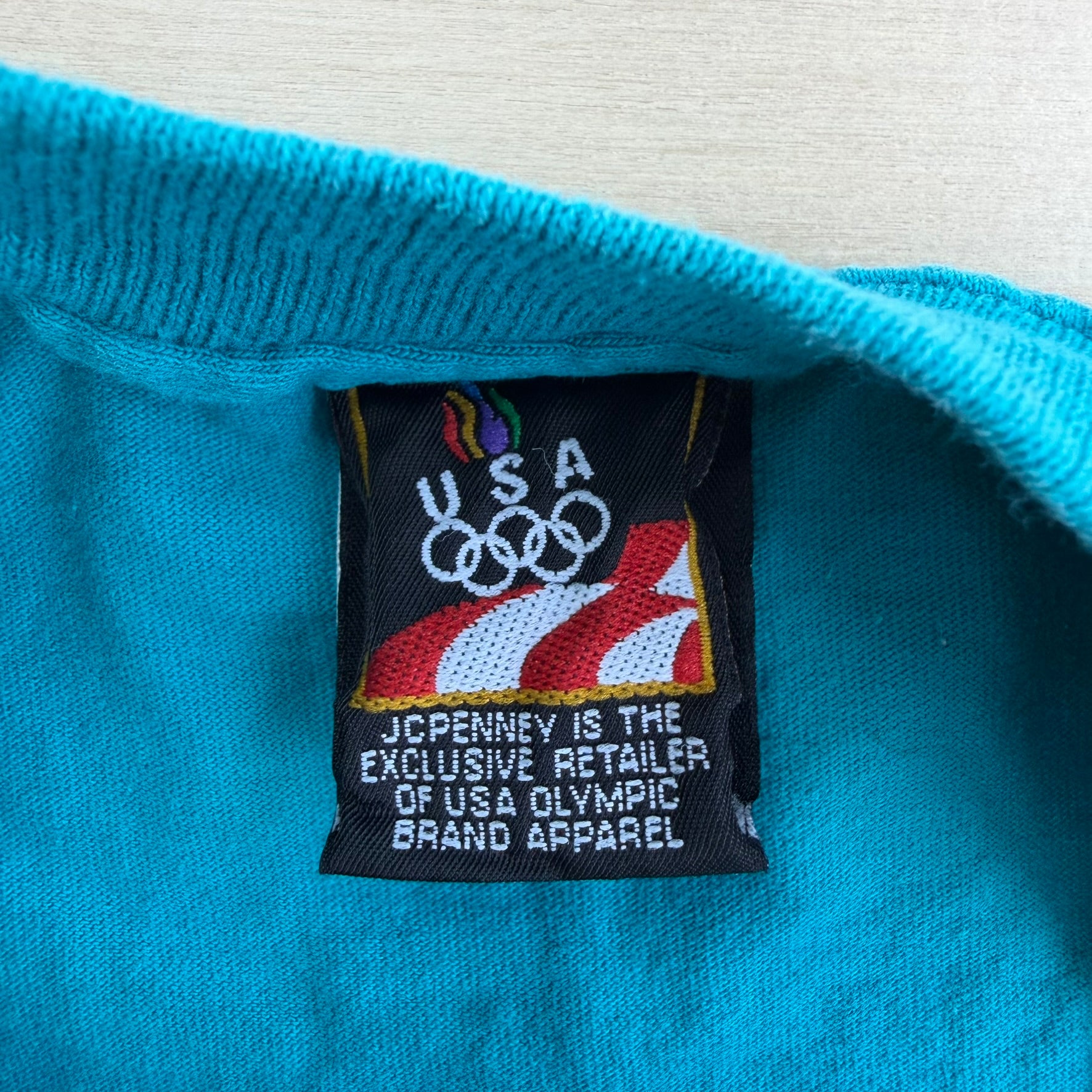J- Vintage JC Penny USA Olympic Baseball Graphic Made In USA Single Stitch Tee - XL